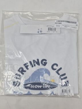 Tartine et Chocolat White Tee with Blue and Yellow Surf Graphic